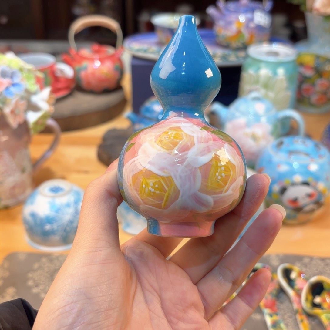景德镇手绘高温釉下彩陶瓷茶具