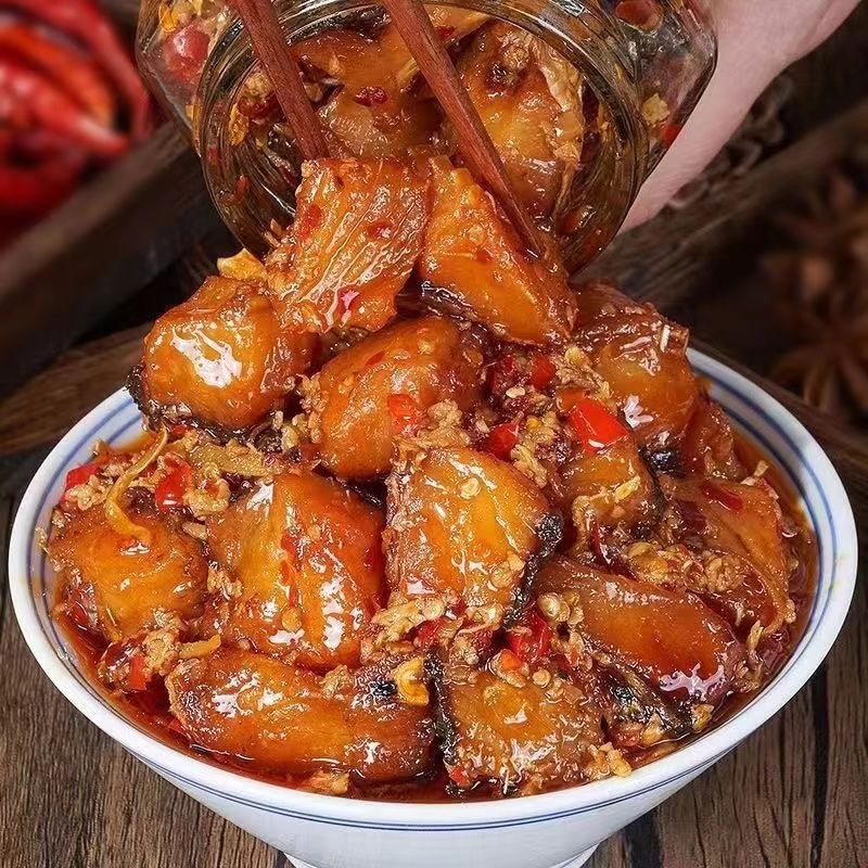 江西特产农村风干酒糟鱼块赣南美食下饭解馋香辣鱼块饭菜特辣瓶装