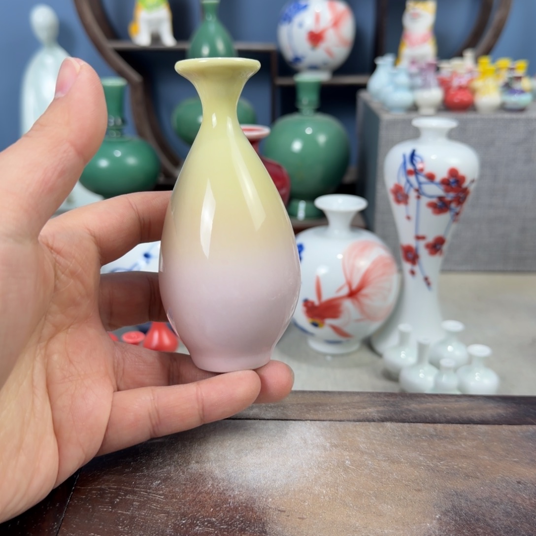 陶瓷手工小花器摆件
