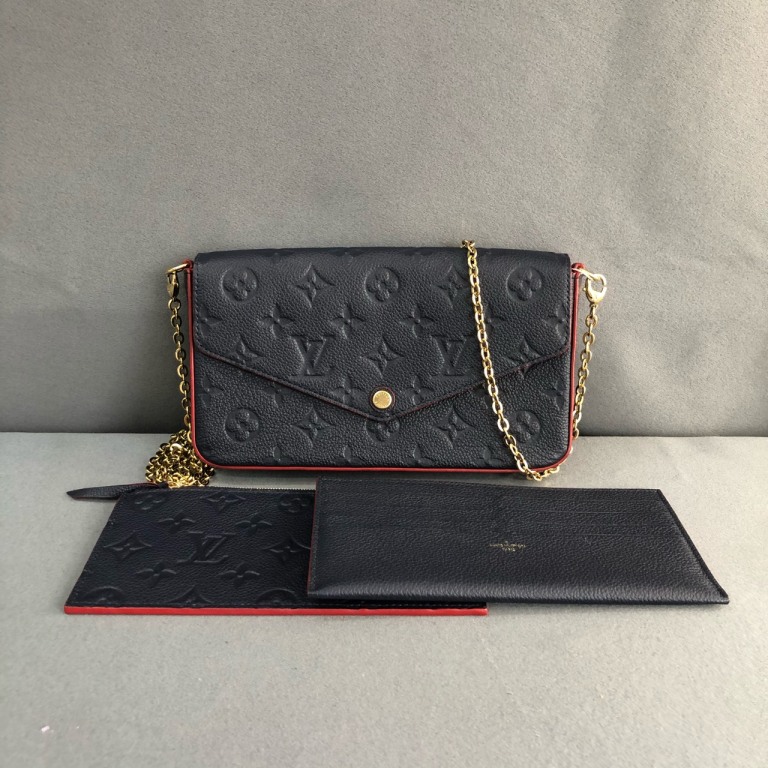 95新 LouisVuitton/路易威登 拾锦奢品 LV压纹三合一链条单肩包