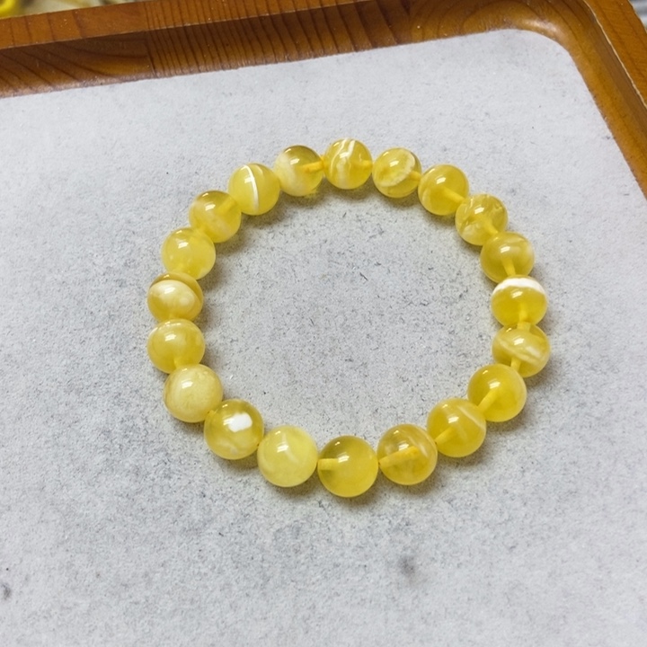 蜜蜡未镶嵌裸石手串