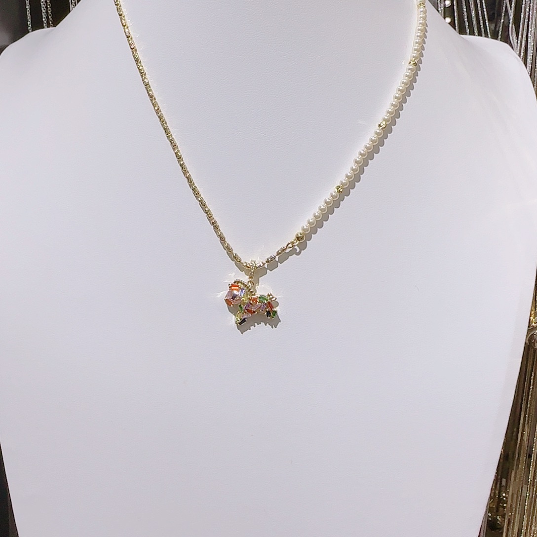 锆石铜合金925银项链