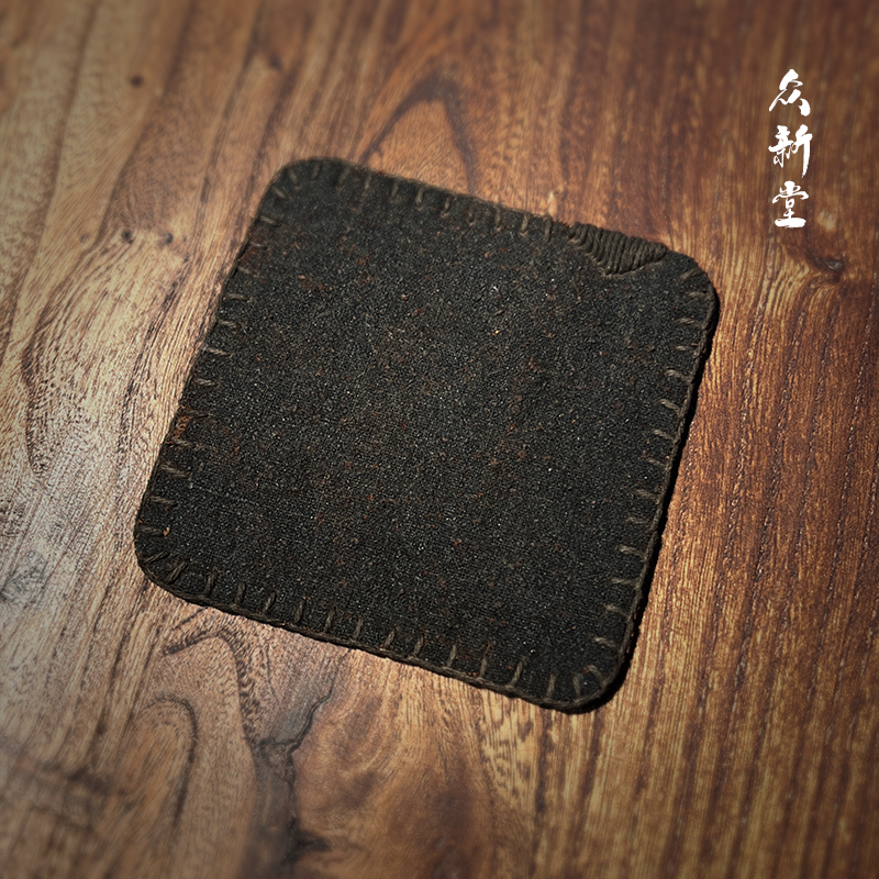 香云纱手工壶垫杯垫诧寂风双面茶垫植物染公道杯隔热垫子