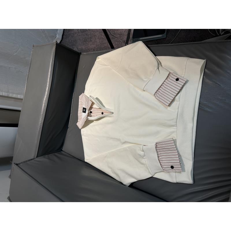 Z246 千鸟格miu系半拉链卫衣美式假两件长袖t恤老钱风翻领外套