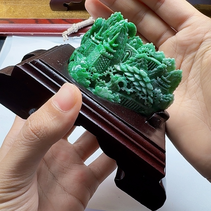 波***儿翡翠未镶嵌挂件天然翡翠直播闪购