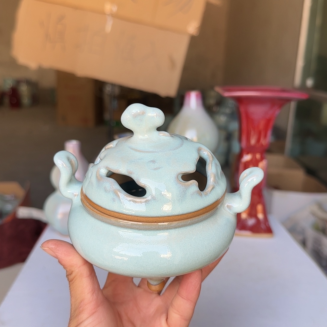 陶摆件郑家钧瓷摆件微瑕