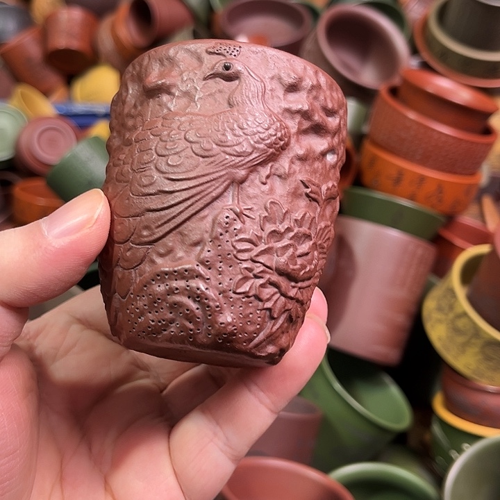 紫砂茶杯全手工紫砂主人杯