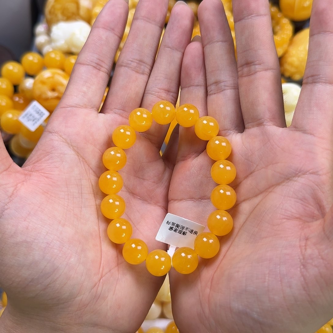 蜜蜡珠宝奇石未镶嵌同料12mm