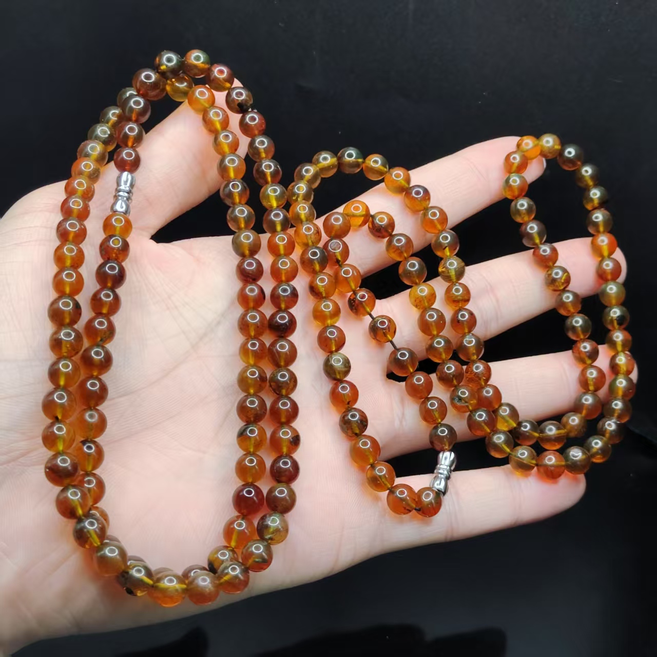 【康康严选】金灵草珀琥珀妈妈项链M7【多样性发其一】约6mm+