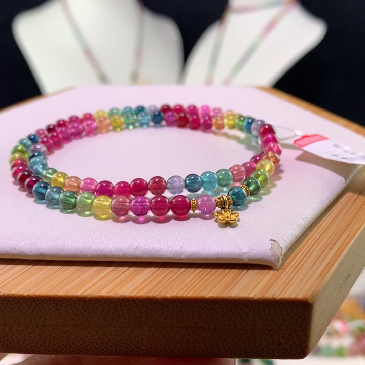 双色碧玺手链未镶嵌