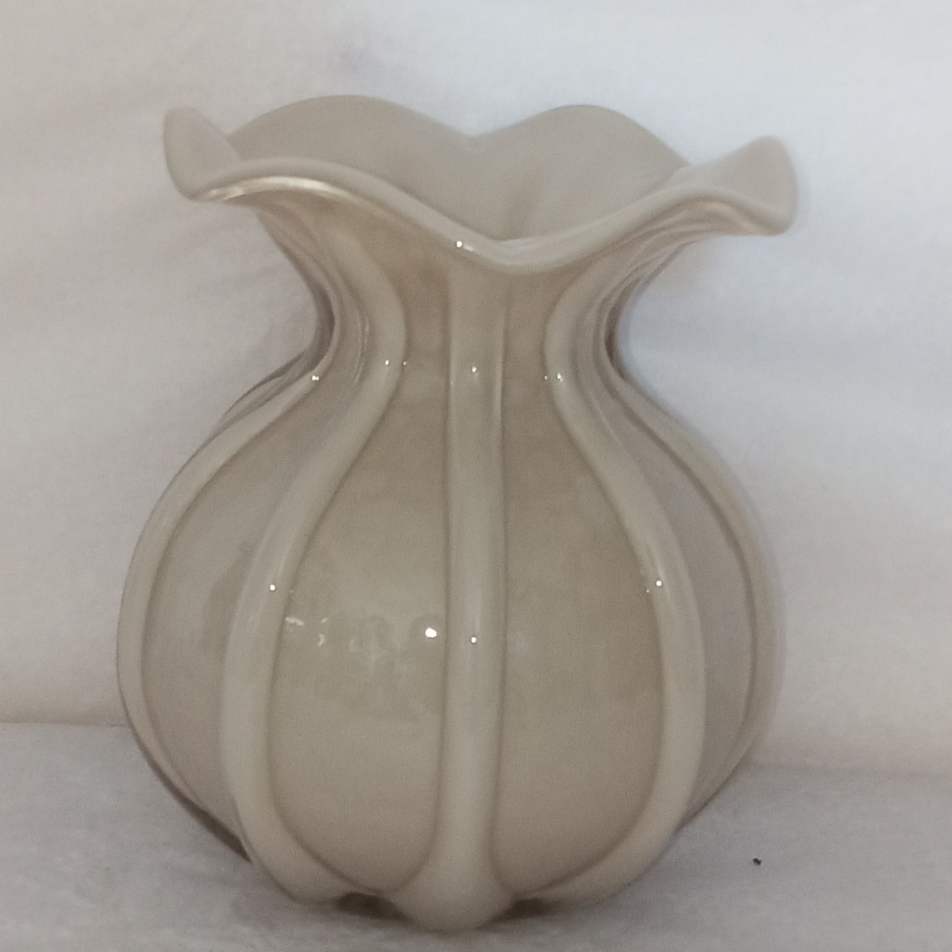 小号咖色花边口玻璃花瓶