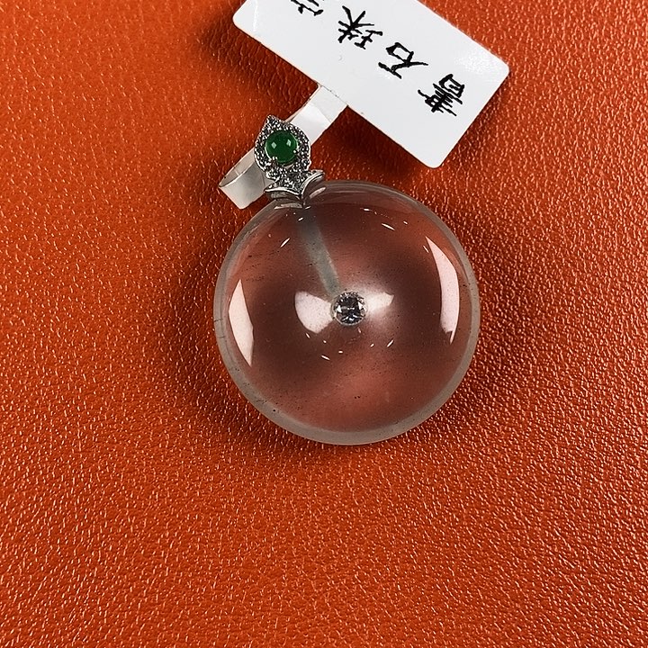 石英质玉银S925镀金镶嵌颈饰