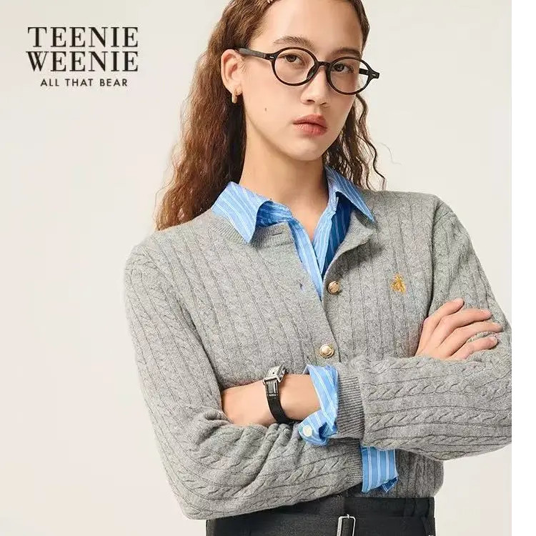 Teenie Weenie女针织毛针织衫翻领开衫athflow风TTCK254902W
