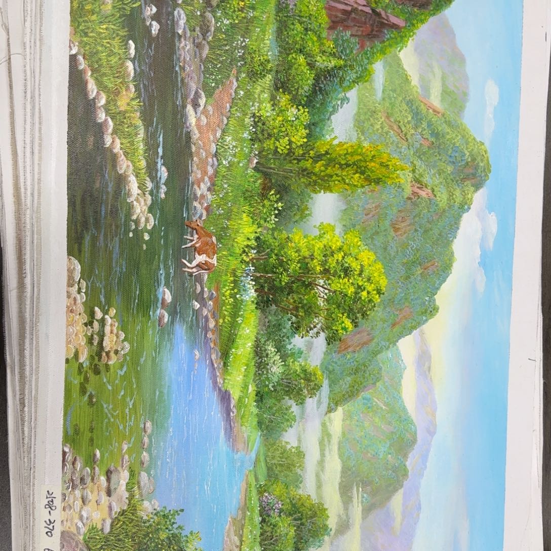 油画一起看书看电影