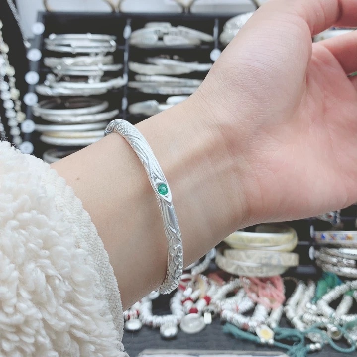 足银手镯 26号乾坤圈手镯