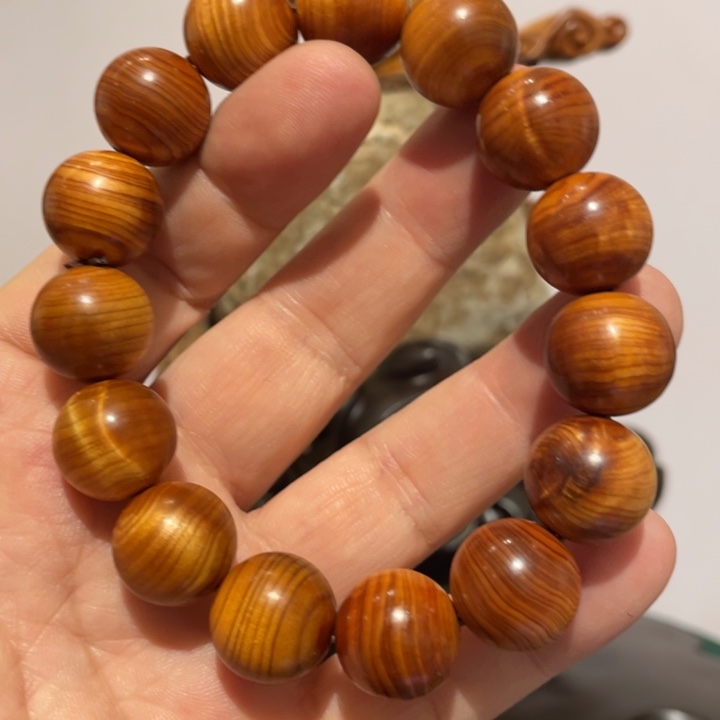 声***西柏木（崖柏）1.5水波纹手串
