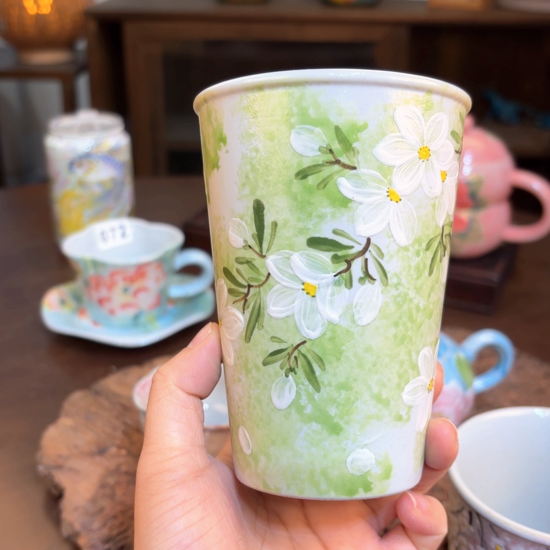 美***士景德镇手绘高温釉下彩陶瓷茶具