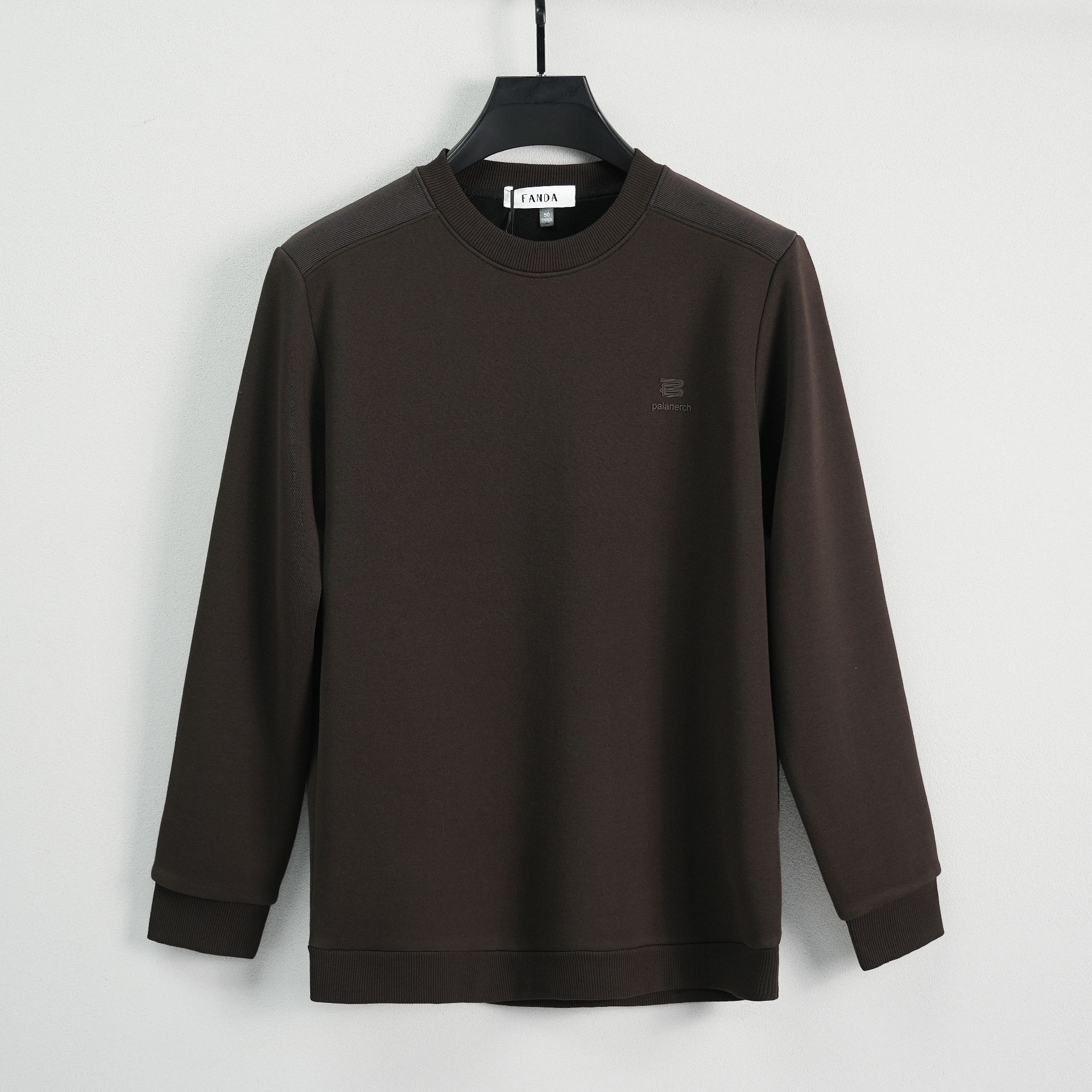 【巴尔赫】冬季加绒加厚男士欧版轻奢时尚针织休闲长袖卫衣203