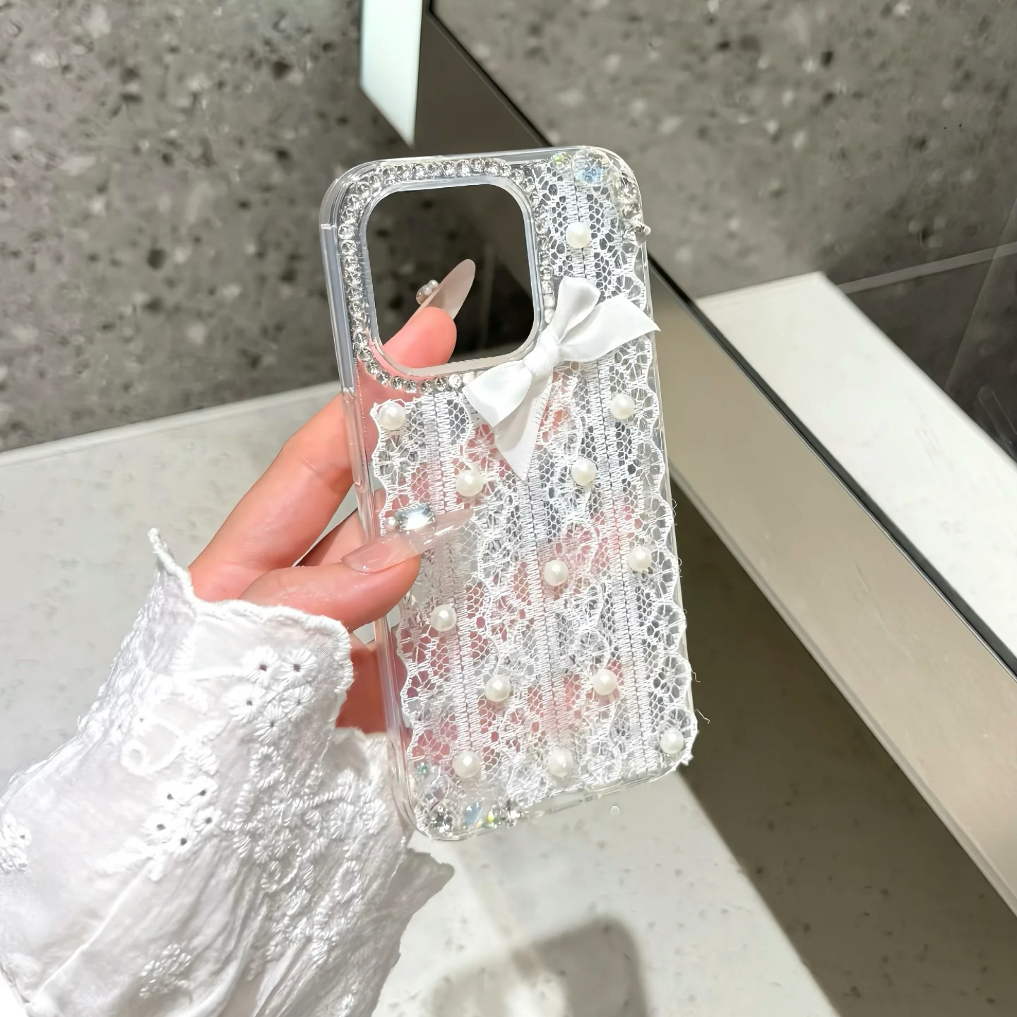 芭蕾风蕾丝蝴蝶结适用于苹果iPhone17promax手机壳16新款15名媛风