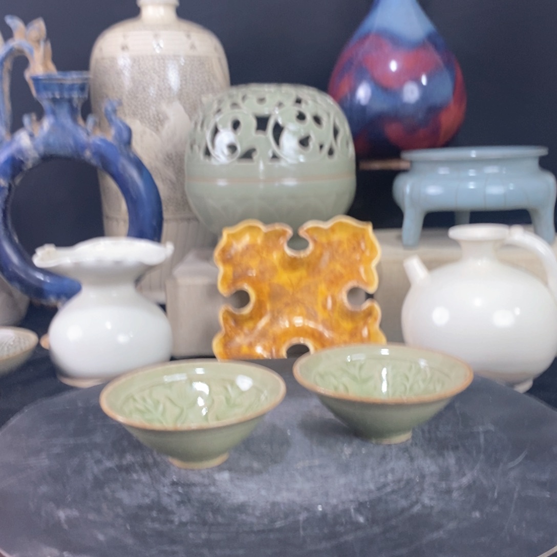 摆件耀州窑斗笠盏