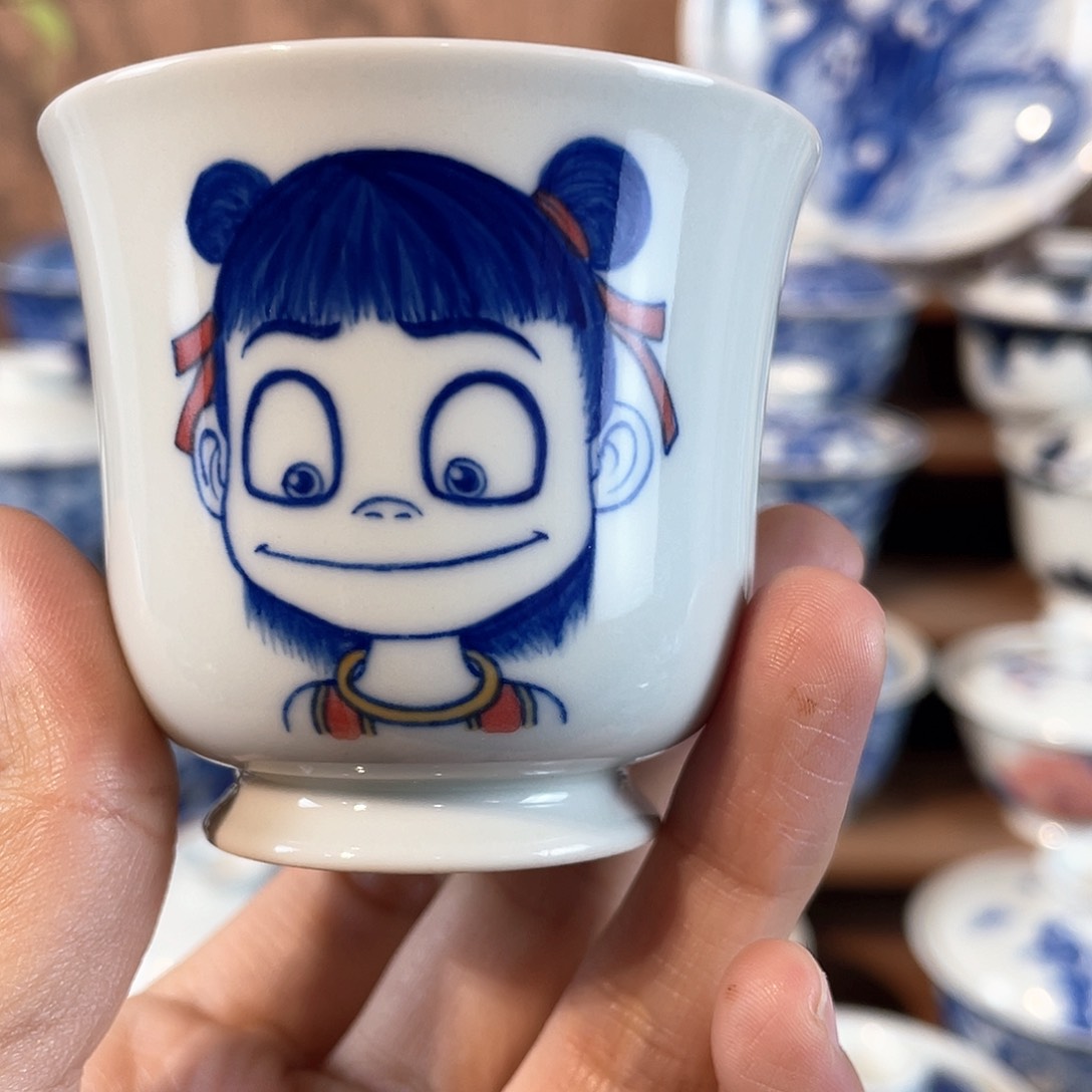 望*泥艺瓷梦哪吒杯杯