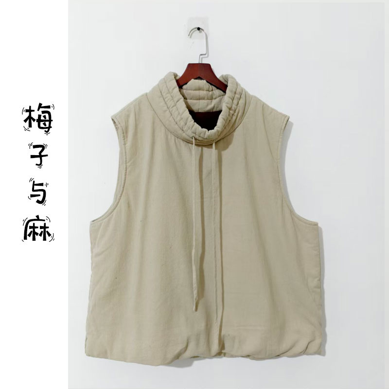 【大梅子推荐】设计款亚麻系带棉马甲JG5052A（衣长62胸围130）