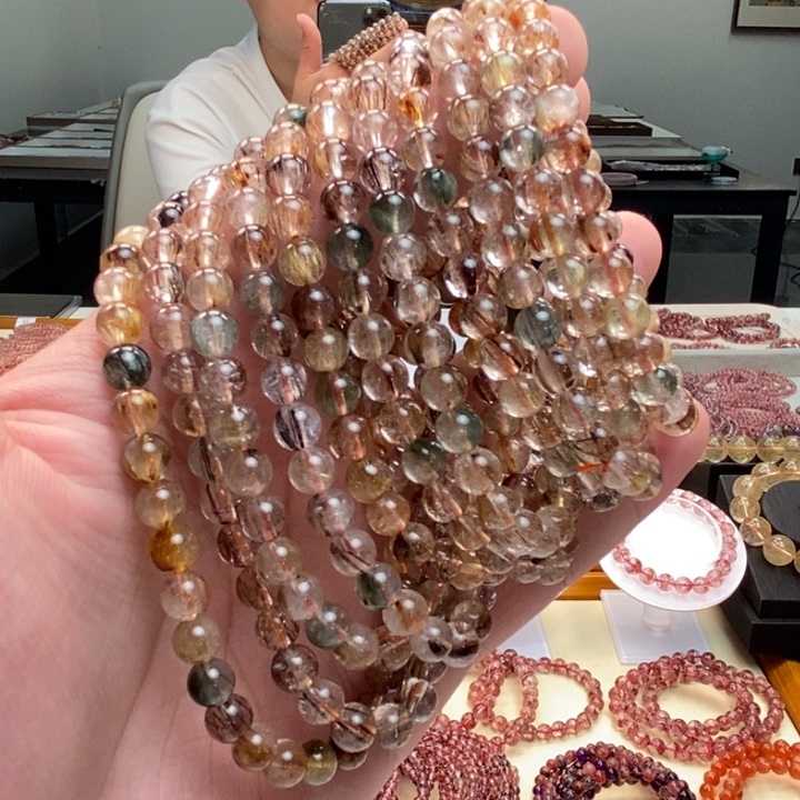 水晶未镶嵌手串彩发