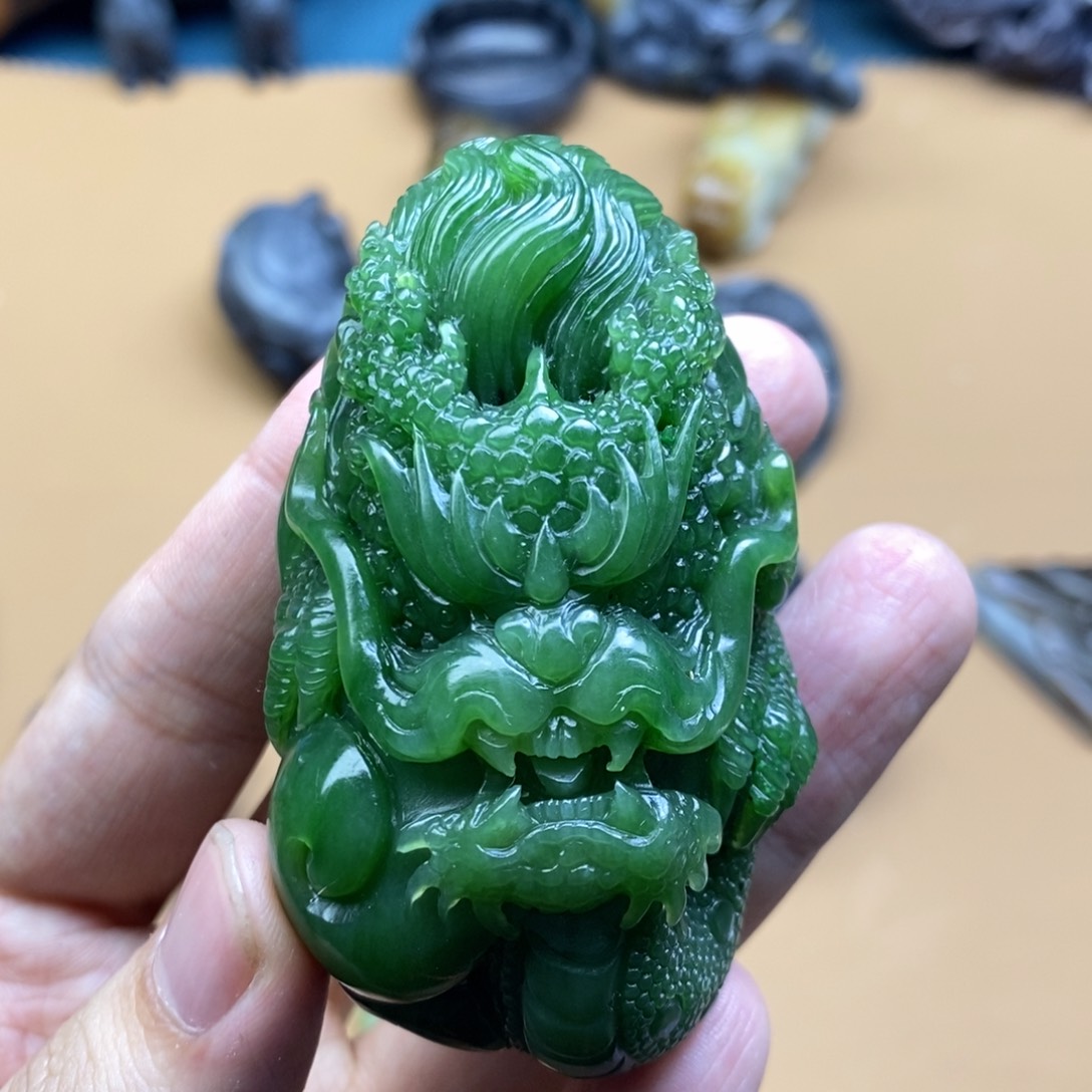 和田玉挂件定制未镶嵌林*