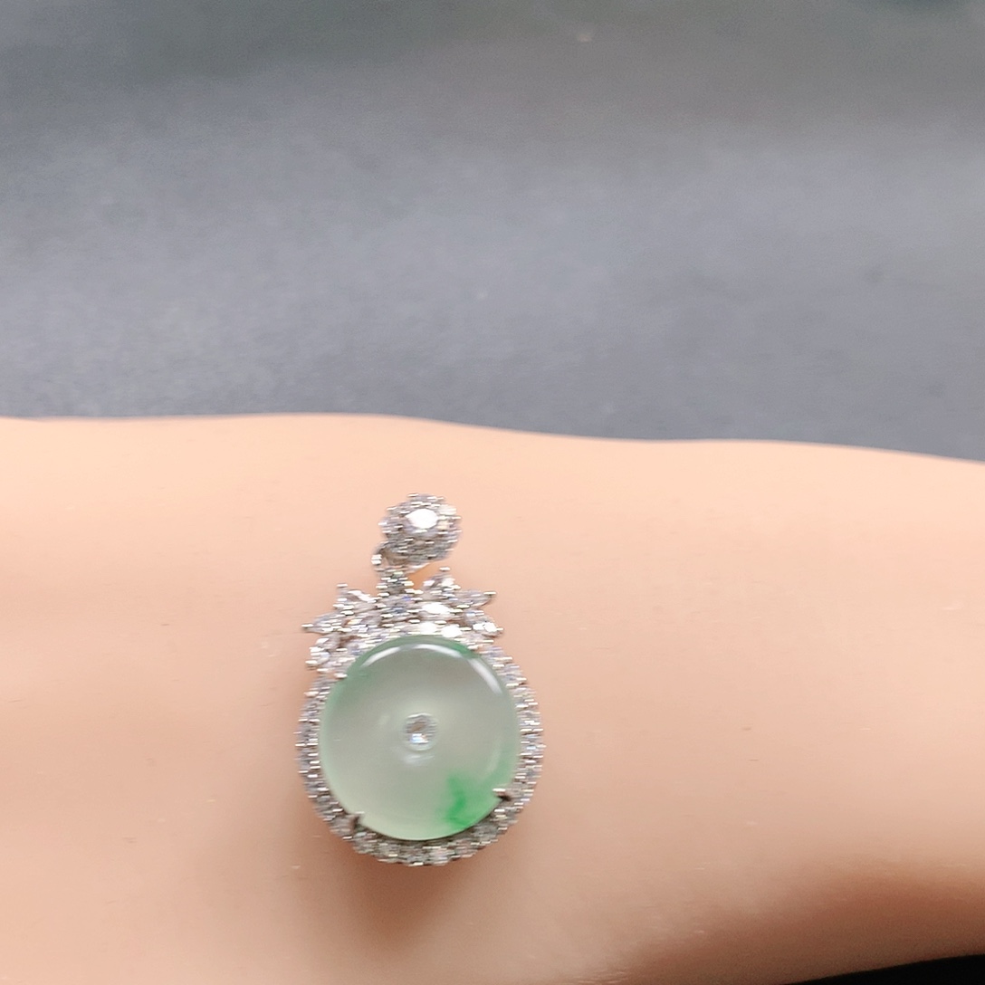 石英质玉平安扣未镶嵌