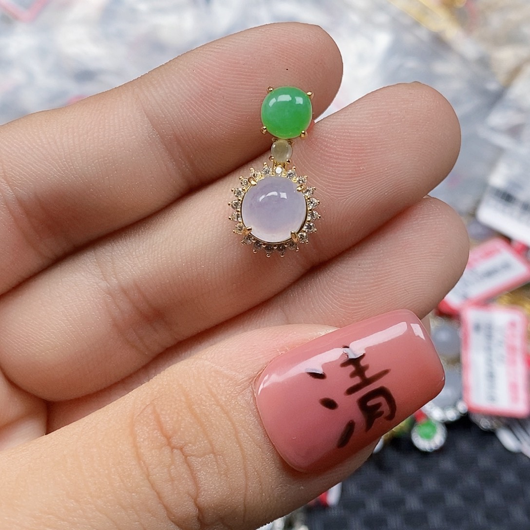 翡翠银S925镶嵌戒指