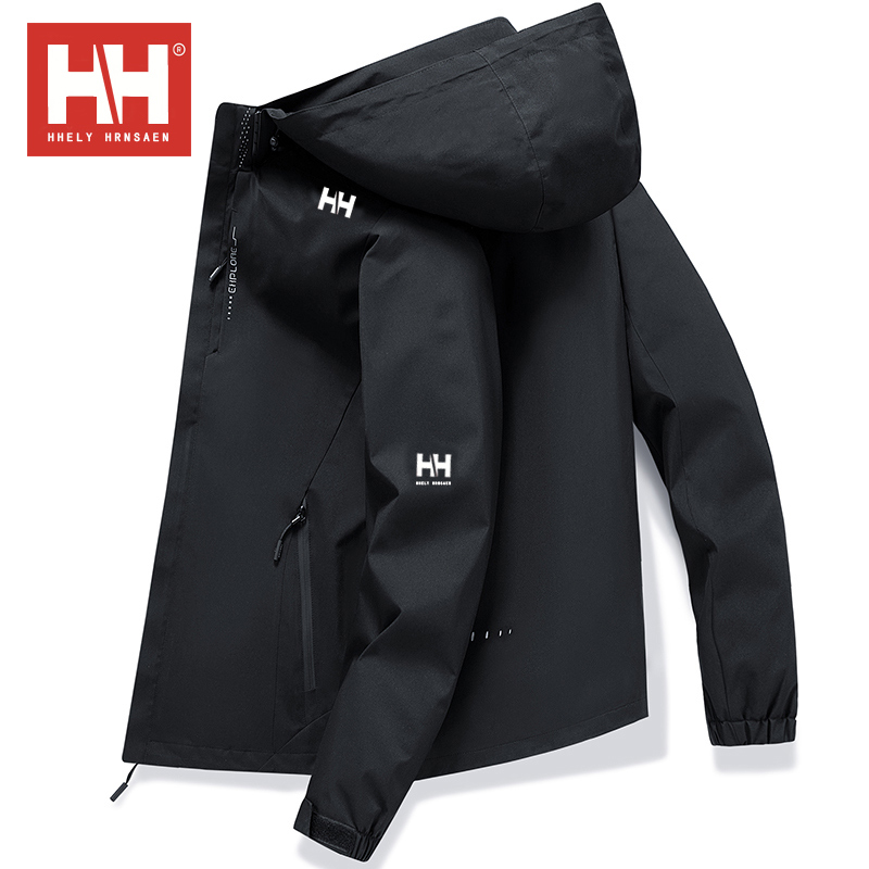 【一折专区】HH挪威海丽户外冲锋衣男士春秋季单层薄款时尚防风防水