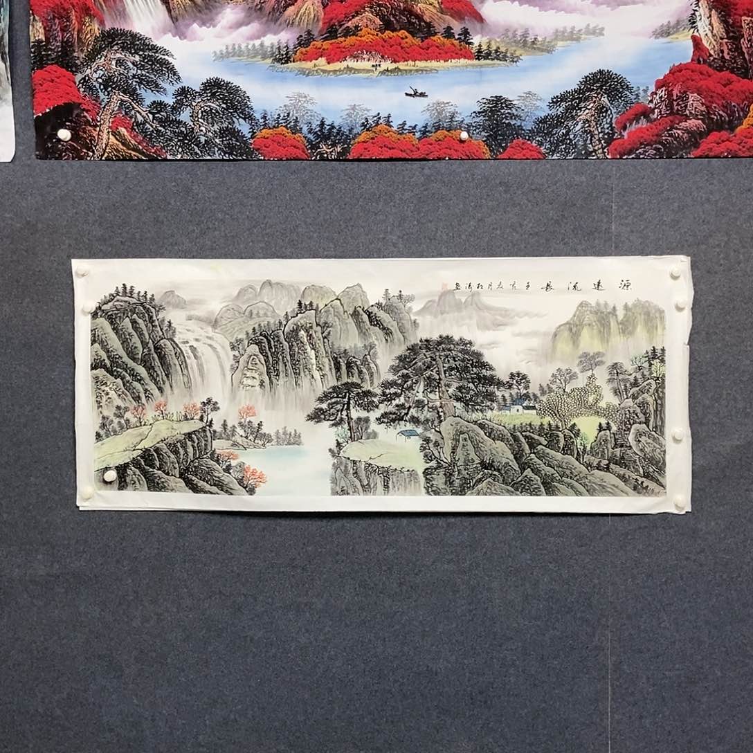 国画小六尺山水一副