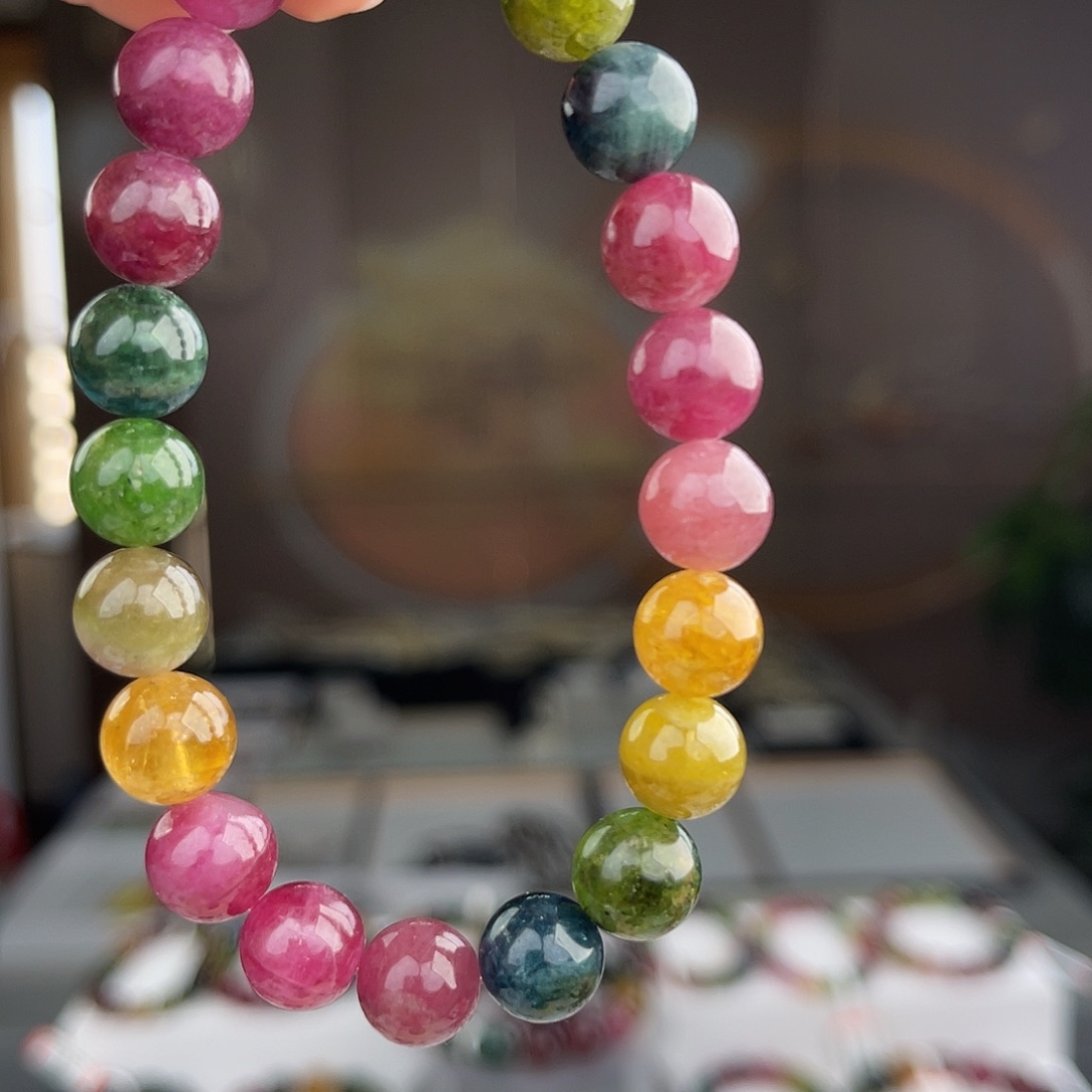 未镶嵌碧玺碧玺9mm