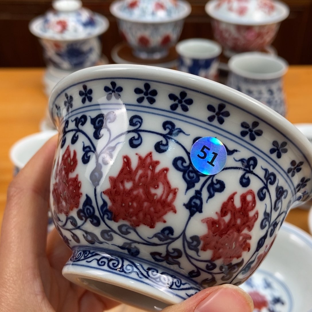 手绘现代茶具非古董