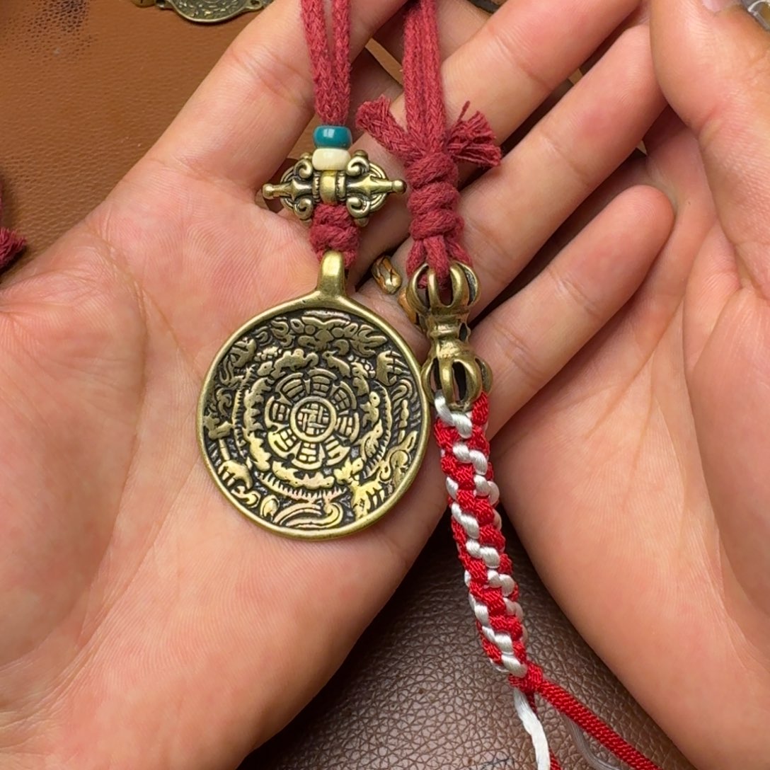 清*藏式风格九宫八卦牌