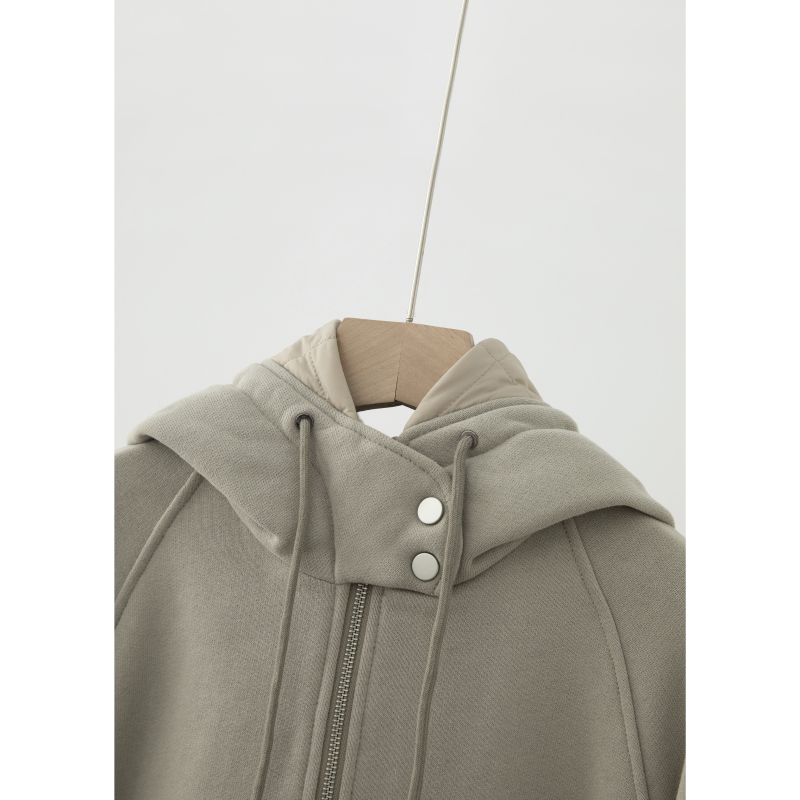 3M拼接插肩袖休闲拼色冬连帽卫衣外套NT4K3025