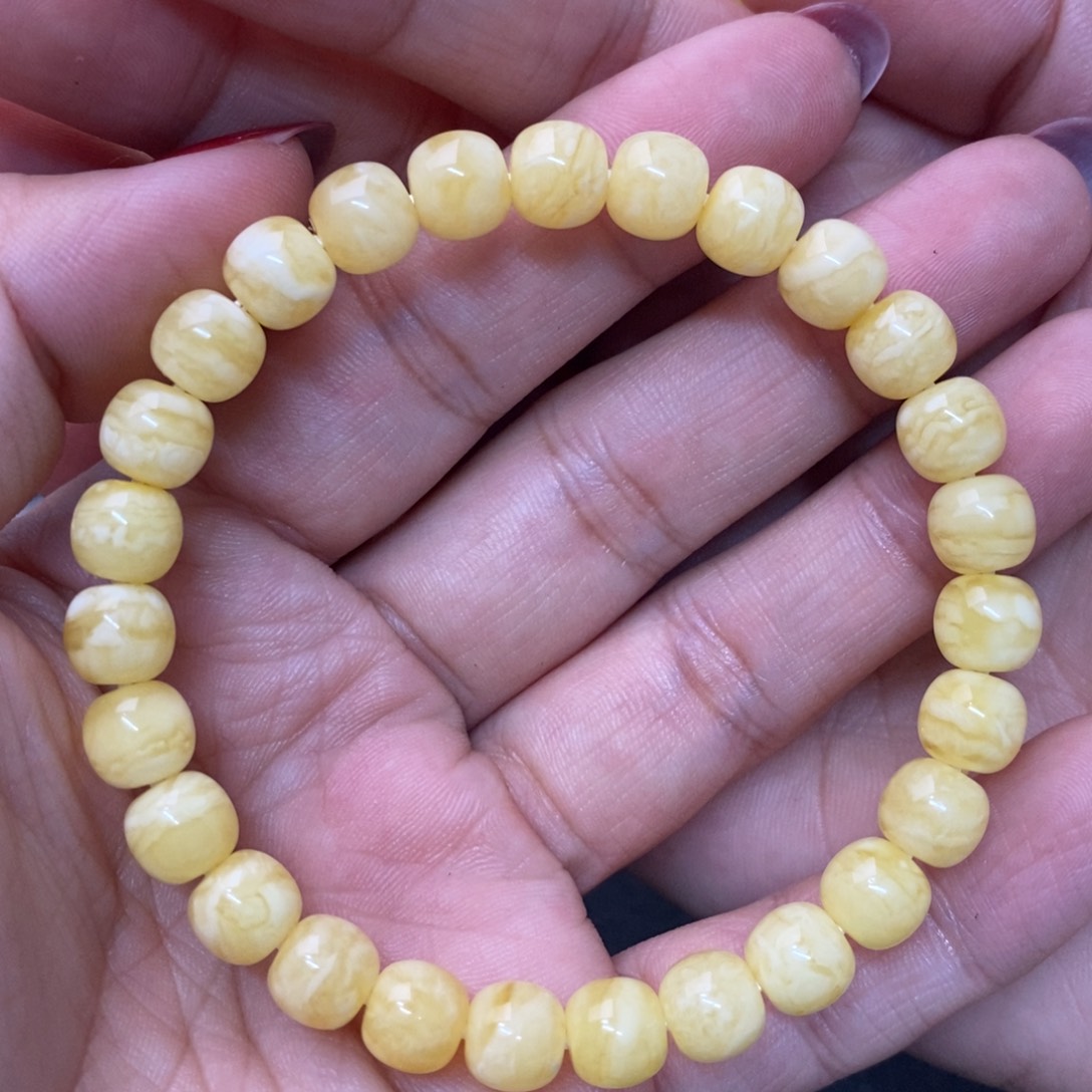 裸石琥珀未镶嵌蜜蜡7.5虎皮纹