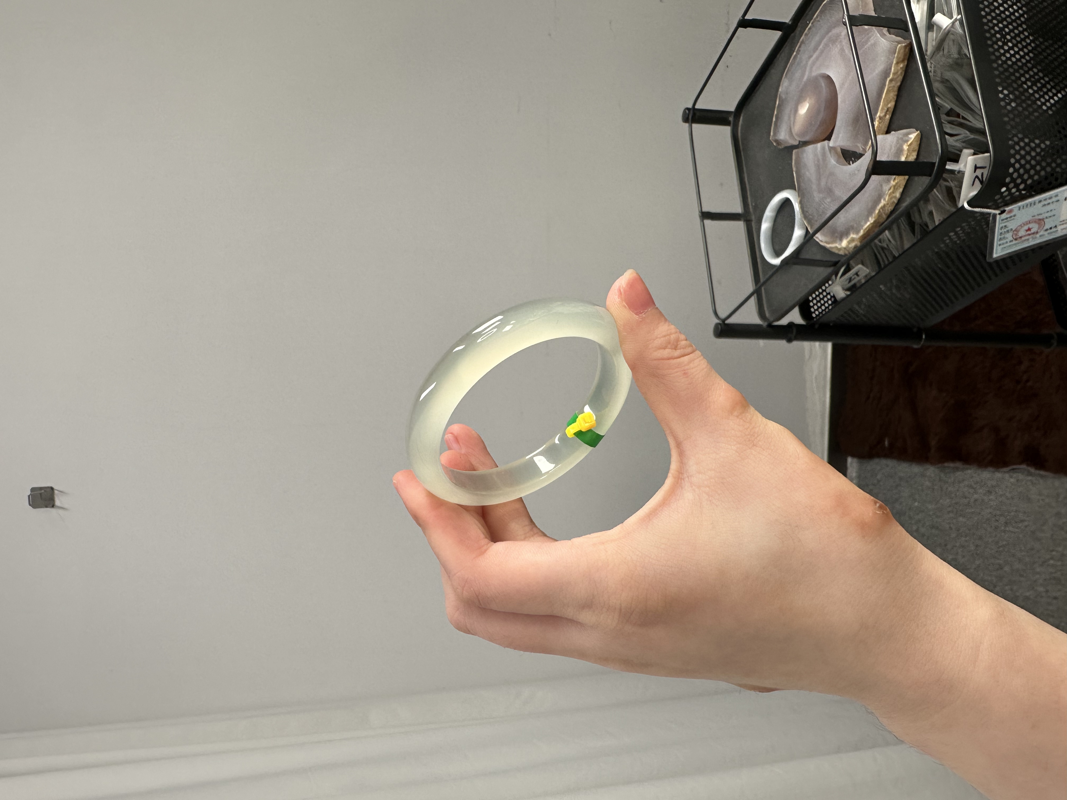 【蜂蜜柚子水】高冰透玛瑙玉髓正圈手镯精挑百搭显白气质款