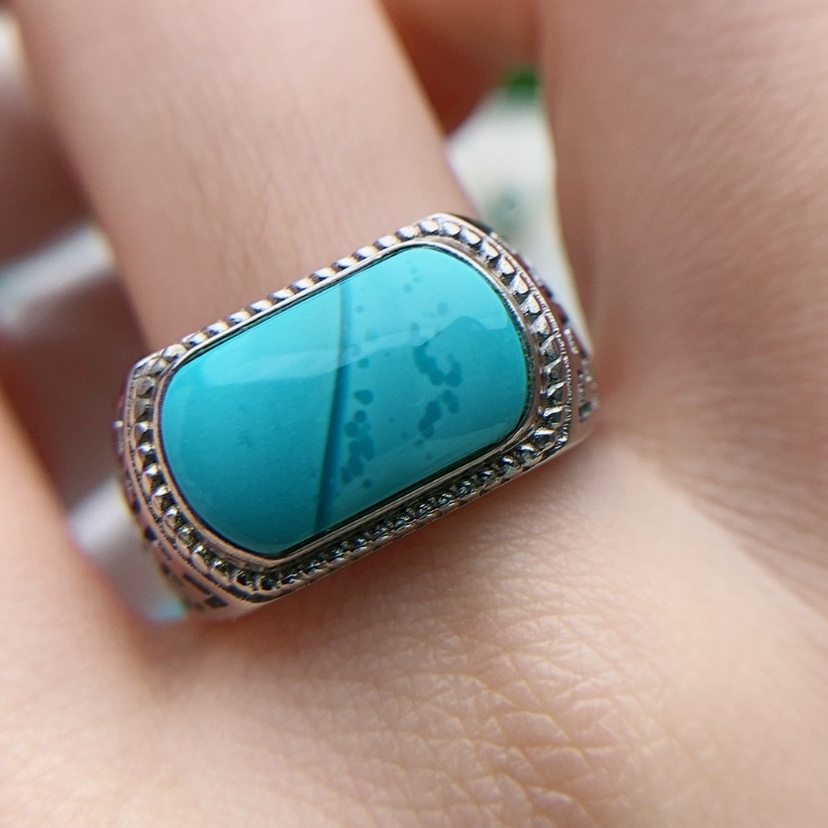 【闪购商品】绿松石原矿绿松石银S925镶嵌