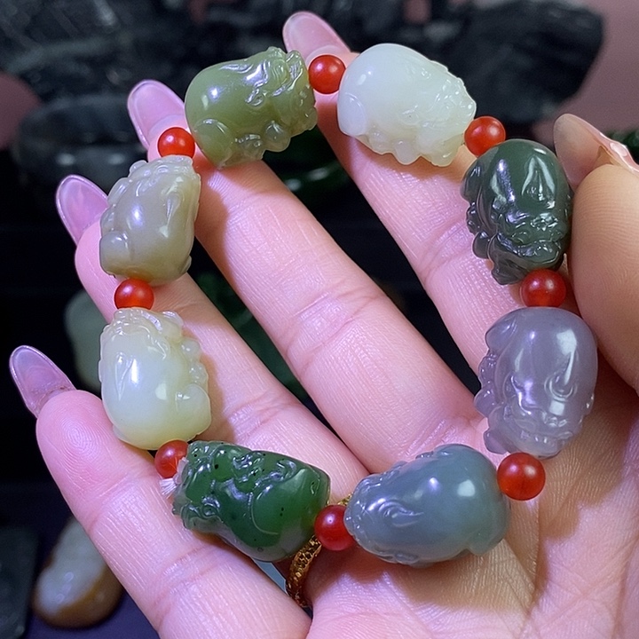 和田玉未镶嵌手链