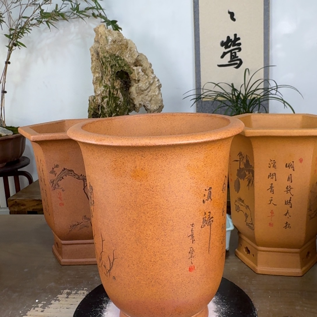 茶***景花盆紫砂紫砂花盆