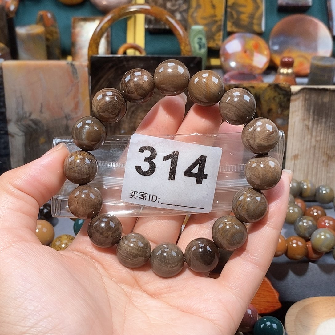 硅化玉天然北票硅化玉手串未镶嵌天然北票硅化玉手串