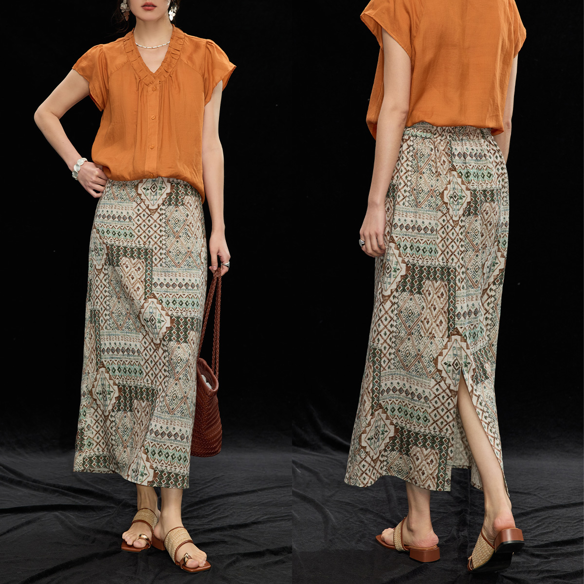 雾道 CANTO MOTTO时尚女式半截裙WDJ6201916