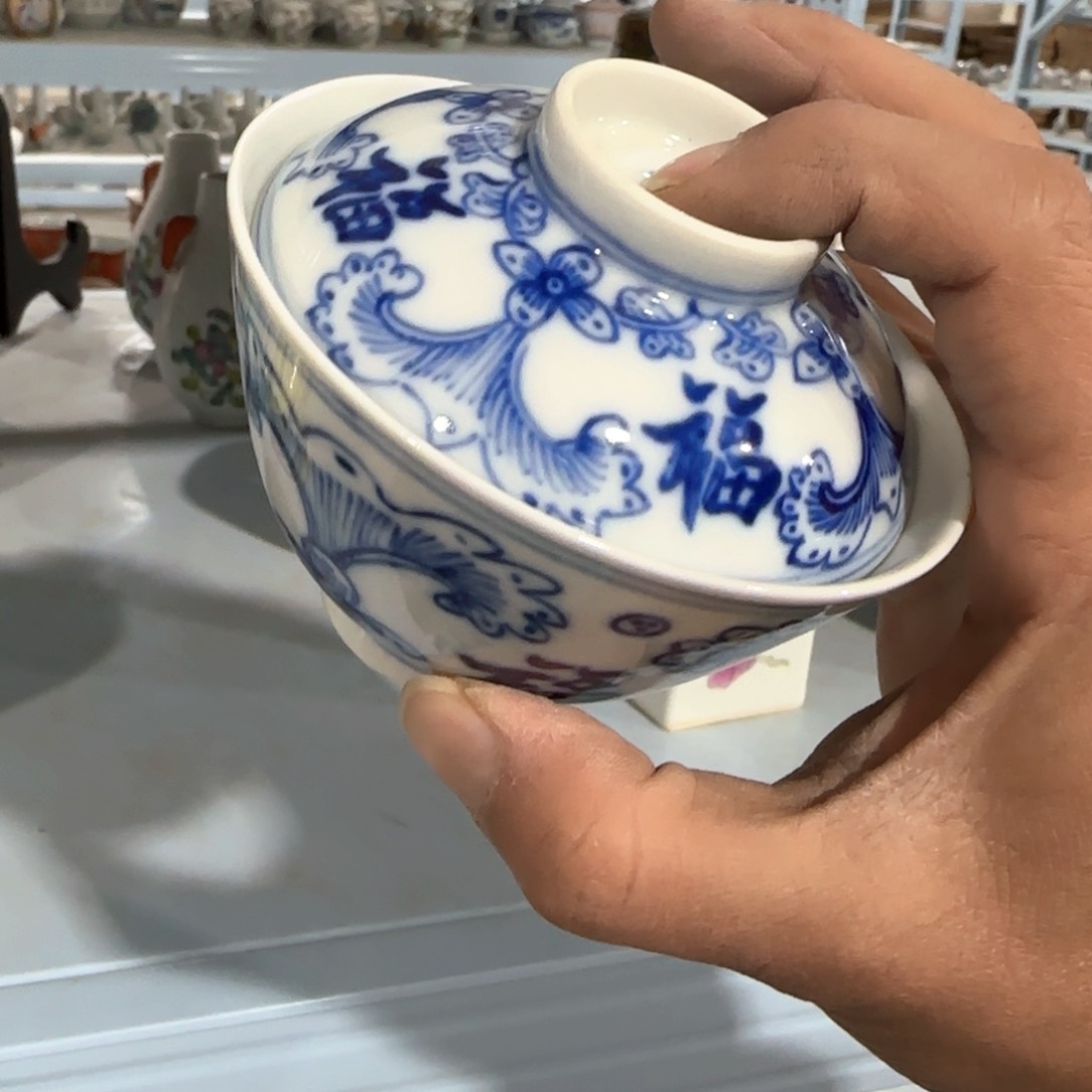 瓷片摆件手绘瓷器全部处理