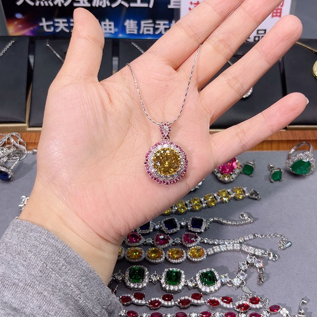 蓝宝石戒指银S925镶嵌回