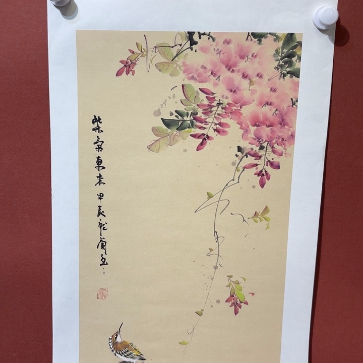 国画听兰老师花鸟