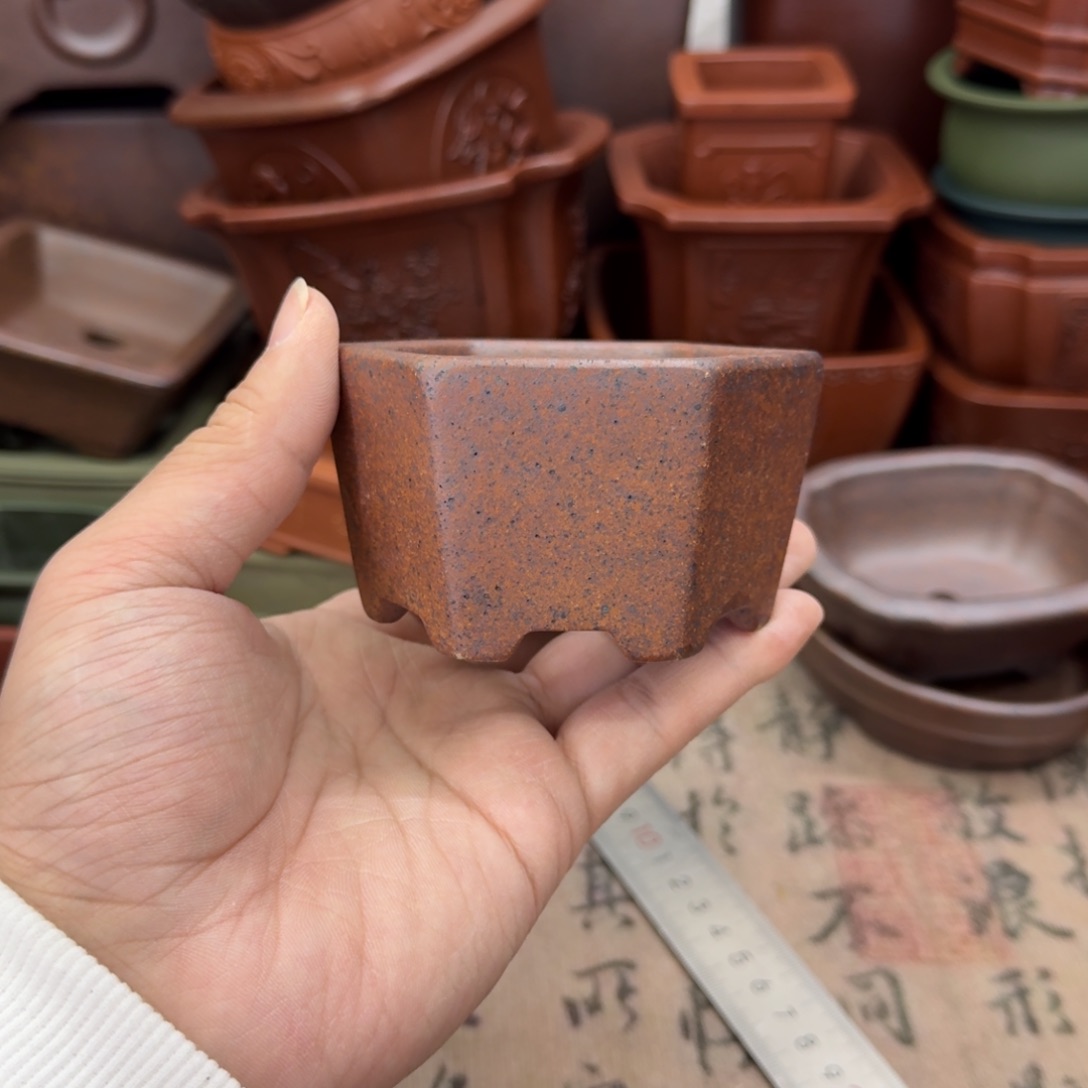 紫砂花盆宜兴紫砂正品6.5x3.8