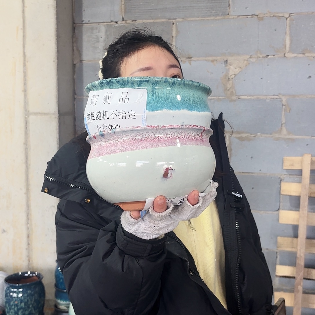 瑕疵两个高12/20红陶