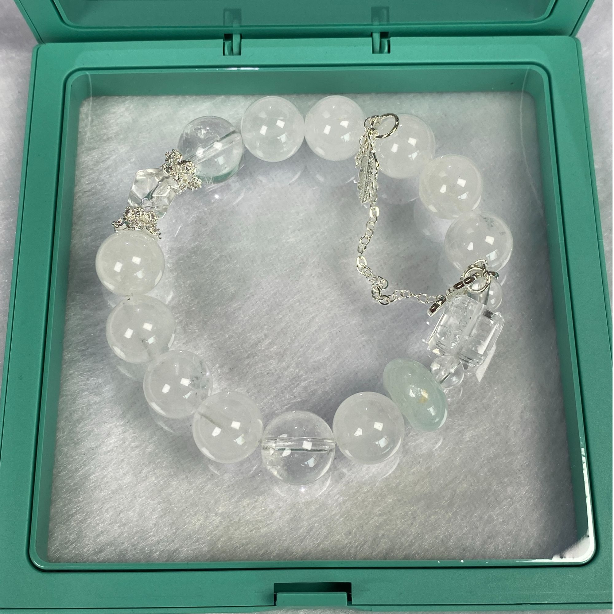 天然白幽灵水晶手链diy蝴蝶新款手链爆款水晶手串