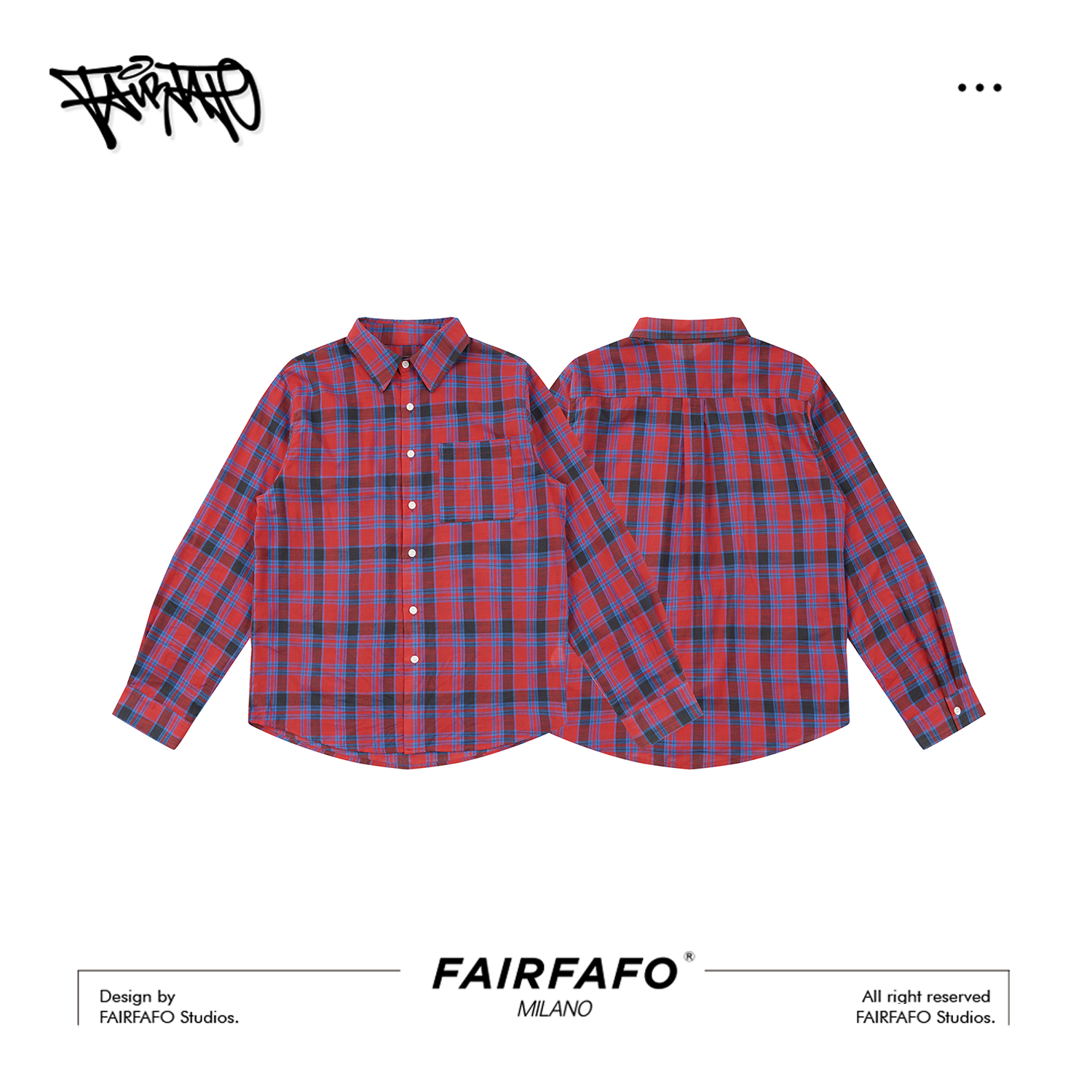 【彩色格纹衬衫】ZY5ZB0691个性文艺复古款格纹衬衫